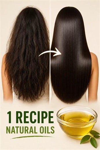 natural recipe for soft, silky hair and to treat dryness and frizz in 1 week