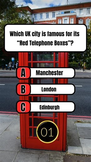 Which UK City Is Famous for Red Telephone Boxes? ☎️🇬🇧 #shorts