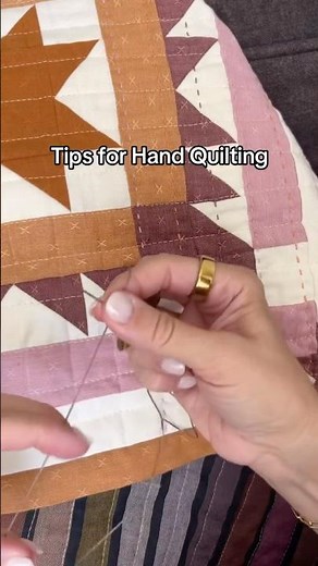 Hand Quilting That Pops - Try This Aurifil Cotton Floss Thread Trick 🪡 #handquilting #quilting