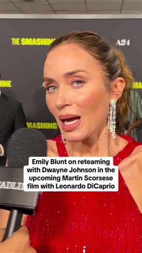 23K views · 272 reactions | Emily Blunt shares an update on the upcoming Martin Scorsese-directed untitled drama, which is set to star Dwayne Johnson and Leonardo DiCaprio | Deadline Hollywood | Facebook
