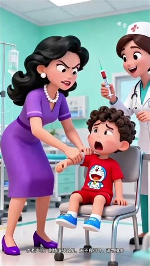 The little boy hid and did not dare to take the injection animation 2D animation Youtube Assistan