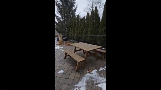 Hailstorm pelts backyard during severe weather in Buenos Aires, Argentina