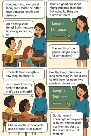 Length vs Distance #maths