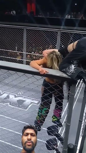 Superplex from the top of the cage #wwe #yt