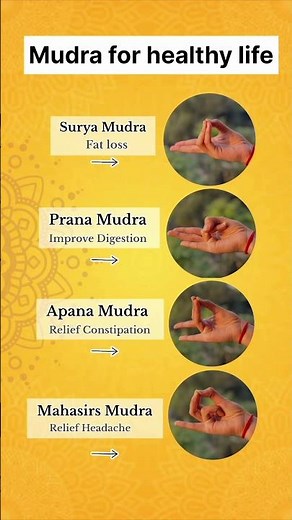 Powerful mudra for healthy life #mudra #yoga #constipationrelief #shorts fatloss #headache #yogmudra