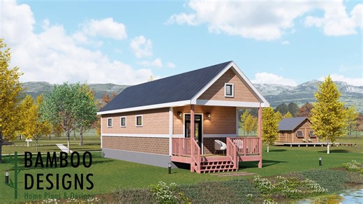 Parka Tiny Home Plan – 16x40 Modern Backyard ADU | DIY Tiny House Plans (640 Sq Ft) - Etsy