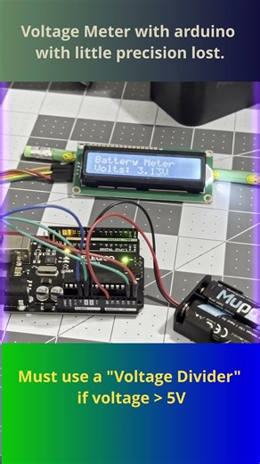 Use Arduino as Voltage meter #arduino #diy #electronics