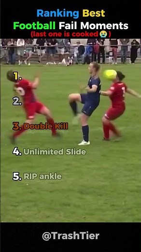 Ranking Best Football Fails 💀 #football #soccer #shorts
