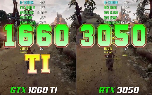 3050 vs 1660 Ti 还不是照样玩？