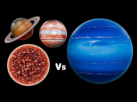 Neptune vs Saturn, Jupiter & The Sun | Space Comparison: Mass, Distance & Axis Tilt Explained