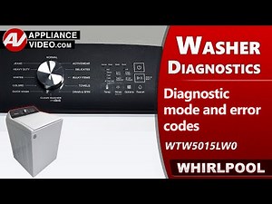 Whirlpool Washer Diagnostics, Error codes & troubleshooting by Factory Authorized Technician