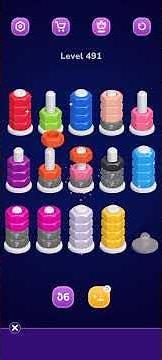 Nut Sort Level 491 Walkthrough | Nuts — Color Sort 491 solution