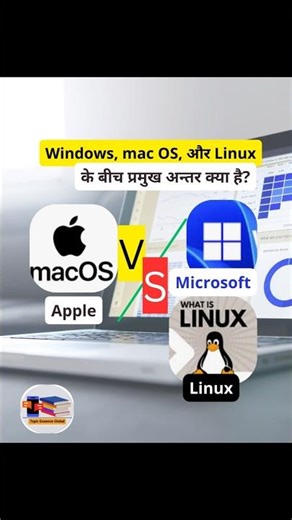 Difference between the top operating systems. #shorts #tech #facts #generalknowledge
