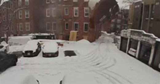 Massachusetts apartment building collapse captured on video