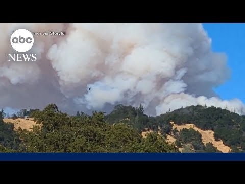 Dangerous heat in the West as Napa County fire forces evacuations