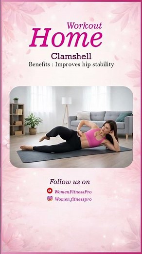 Clamshell | Home Workout – Strengthen Hips & Tone Glutes