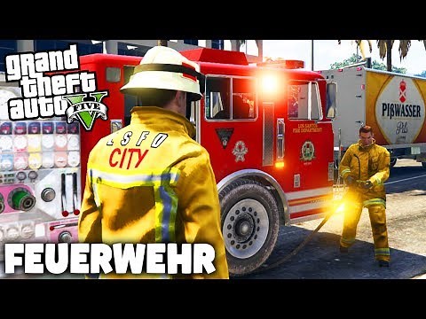 GTA 5 FEUERWEHR MOD - BRANDSTIFTER! - Deutsch - Grand Theft Auto V - Los Santos Rescue Divison