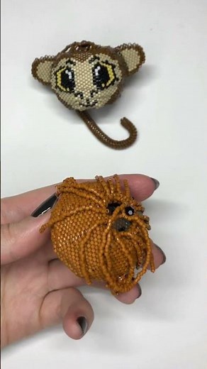Beaded Animals 3D / Seed Bead Monkey Pattern / Peyote Monkeys Patterns #beadwork #beading #peyote