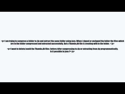 How to stop creating thumbs.db files in compression using java