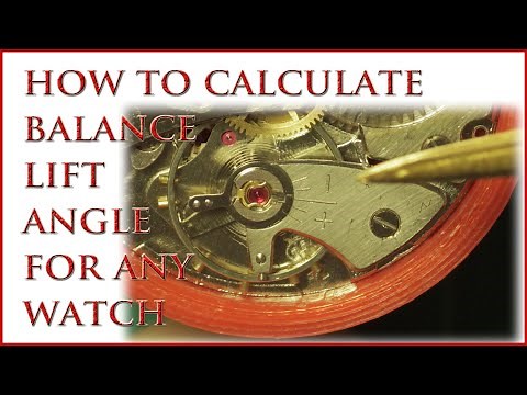 How To Calculate Lift Angle Of An Unknown Watch Movement