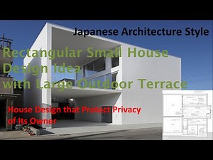 75 Sqm Rectangular Small House Design Idea with Large Outdoor Terrace