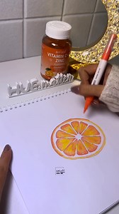 Orange slice drawing tutorial using hightune acrylic markers #acrylicmarker #stationery #orange #drawing #fblifestyle | HUE.matter