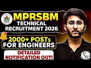 MPRSBM Technical Recruitment 2026 | 2000+ Posts For Engineers | Detailed Notification Out