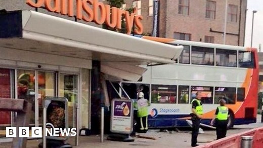 Coventry bus crash: Two dead after double-decker hits supermarket
