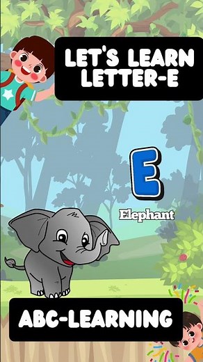 What Words Start with the Letter E? | E is for Elephant| ABC Learning for Kids