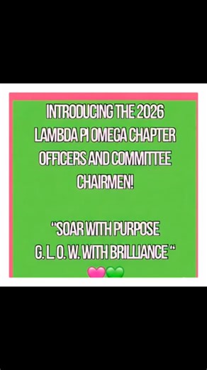 AKA-Lambda Pi Omega Chapter on Instagram: "✨ Introducing Our 2026 Chapter Officers & Committee Chairmen! ✨ We are ready to soar with purpose and G. L. O. W. with brilliance as we continue serving the Detroit community with excellence, sisterhood, and impact. 💕💚 2026 Chapter Leadership 💎 President Crystal Y. Sewell 💎 Vice President Faira Glenn 💎 Recording Secretary Andrea Young 💎 Vice Recording Secretary Soror Leslie Smith 💎 Treasurer Nicole Calloway 💎 Financial Secretary Ramonda Hollenqu