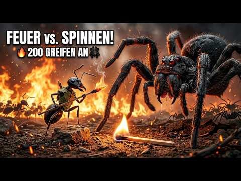 Ameisen fanden ein Streichholz… Dann kam die Spinnenarmee 🔥🕷️