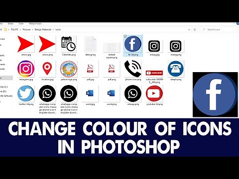 How to Change COLOURS of Social Media Icons (Any Icon) in Photoshop - All Versions