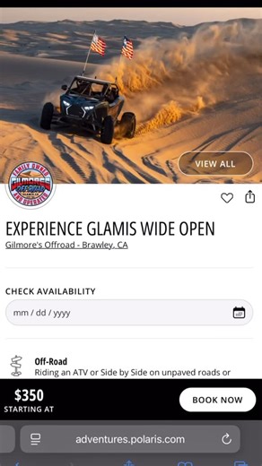 Chris Gilmore on Instagram: "Huge announcement from @gilmoreoffroad and @polarisadventures , we’ve teamed up with the best in the industry to offer YOU the full GLAMIS experience. Never been to Glamis? Dont own a car? Want to experience it ALL? WE GOT YOU COVERED!"