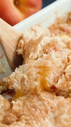 9.6K views · 53 reactions | Sweet peaches topped with a buttery homemade cake layer. Peach dump cake from scratch is easy comfort baking without the shortcuts. https://thestayathomechef.com/peach-dump-cake-from-scratch/ | The Stay At Home Chef | Facebook