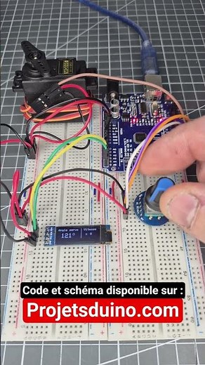 Servomoteur encodeur rotatif ecran OLED #arduino #arduinoproject #tutorial #diy #électronique