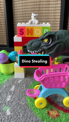 #dinosaur #dino #trex #jurassicpark #jurassicworld #lego #toys #toy #funny #police #lol #legoduplo #shop #crime #stealing #kids #kidsoftiktok #tiktokkids #shop
