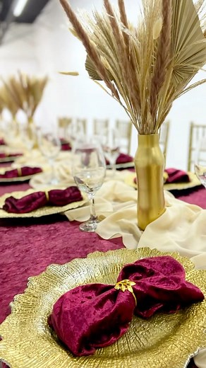 18K views · 290 reactions | Burgundy and gold birthday party decorations. #party #eventdecorations #reels #explorepage | The Sweet Space | Facebook