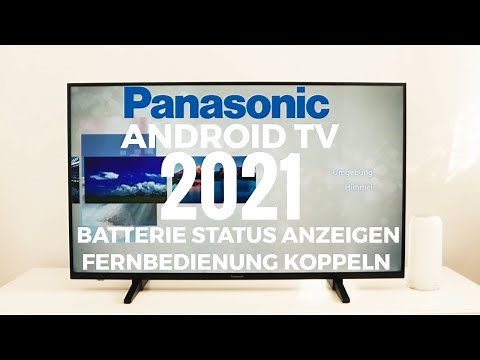 Pairing the Panasonic Android TV 2021 remote control and viewing battery status
