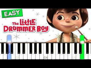 Little Drummer Boy [Easy Piano Tutorial] | SHEET MUSIC + MIDI 🔥