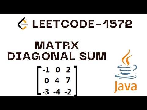 Matrix Diagonal Sum in Java Tamil |LeetCode-1572 #matrix #diagonal #sum #java #tamil #interview