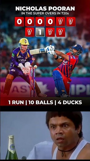 An unwanted record for Nicholas Pooran as he scores just one run off 10 deliveries in the