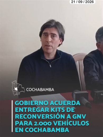 Tras una reunión entre el ministro de Obras Públicas y representantes del transporte Federado de Cochabamba, se acordó que hasta este viernes se iniciará la dotación de kits de reconversión a Gas Natural Vehicular (GNV) para alrededor de 2.000 vehículos que prestan servicio público en el departamento. #EnConexión #Cochabamba