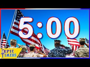 5 Minute Memorial Day Countdown Timer with patriotic music