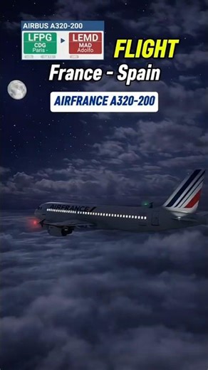 RFS - Real Flight Simulator || Flight France - Spain || Airfrance A320 #short #rfsflight