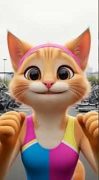 This Cat Is Doing Aerobics 💪🐱 #cute #catshorts