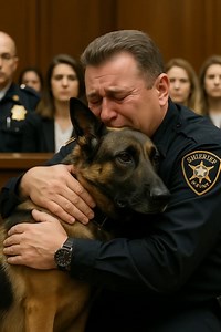 A convicted police officer asked to see his dog one last time, but when the German shepherd entered the courtroom, something unexpected happened 😱😨… Link in comments👇👇👇 | Haley Nicole