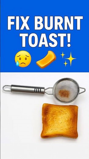 FIX BURNT TOAST IN SECONDS! 🍞🥄🔥 (Kitchen Hack You’ll Love) #toast #tricks #toomanycooks