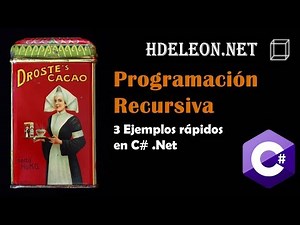 Programación recursiva fácil explicada con 3 ejemplos | C# .Net | arreglos, suma, dibujar árbol