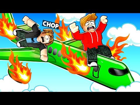 ROBLOX CHOP AND FROSTY PLAY AIRPLANE ESCAPE STORY