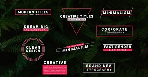 10 Motion Titles - Corporate Motion Graphic Template